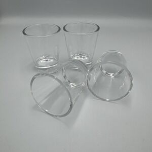 Unbranded‎ Shot Glass Set of 4 Clear Classic Heavy Base Tapered Glassware